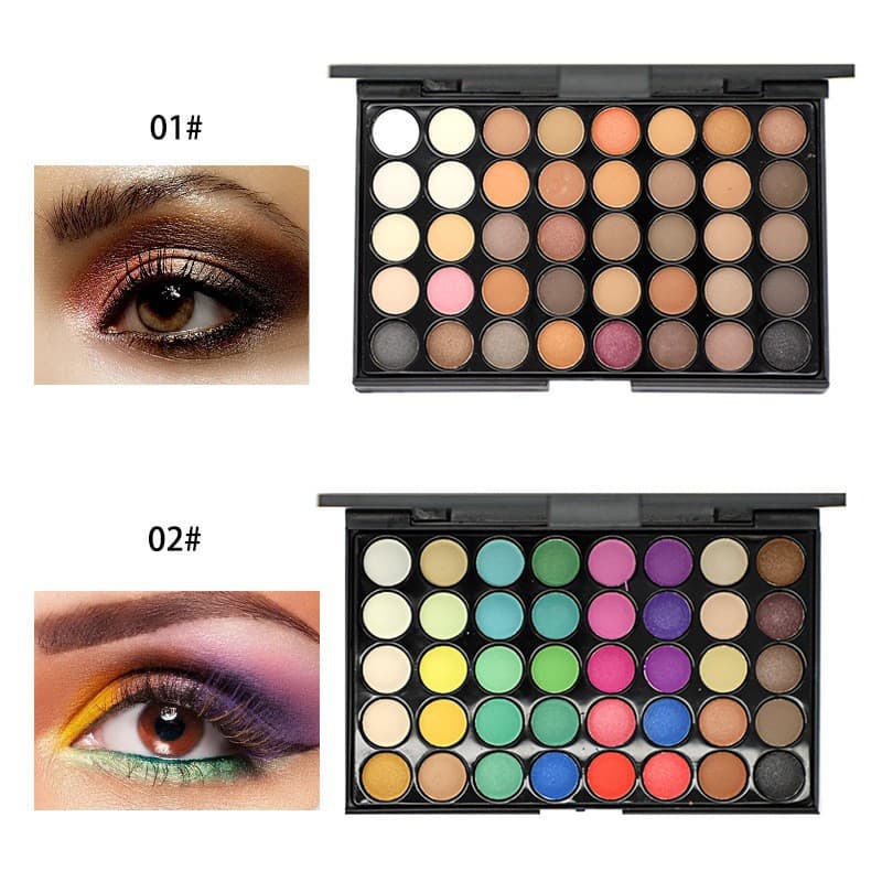 40-Color Eyeshadow Palette with Shimmer and Matte Shades, Everyday Makeup Palette, Fine Powder, Easy to Apply