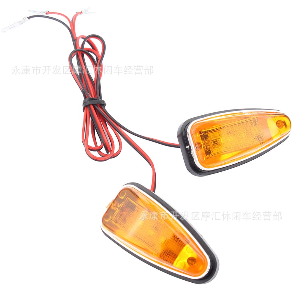 1x ATV Quad Beach Motorcycle Accessory 50CC-125CC Triangle Turn Signal Indicator Light LED