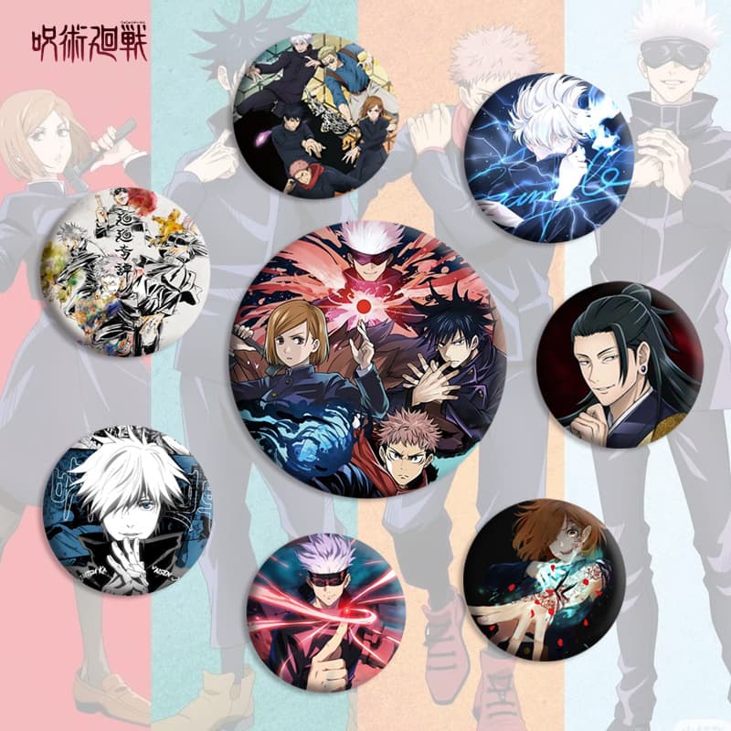 Jujutsu Kaisen 44mm Badge Gojo Tin Anime Merch Geto Suguru