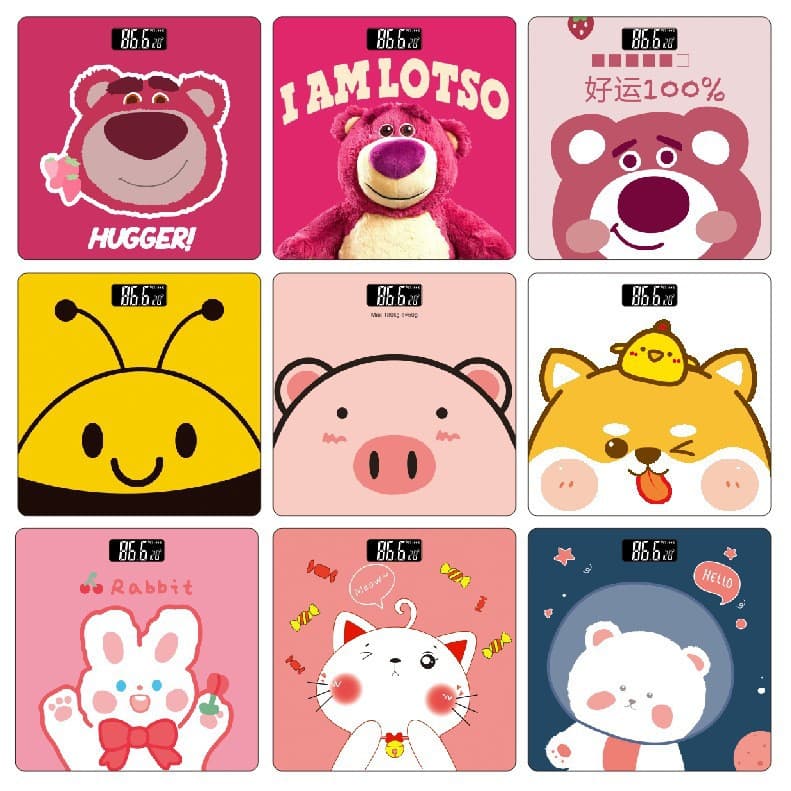Factory Wholesale LOGO Scale Body Scale Electronic Weight Scale Home Cartoon Cute Student Weight Health Scale