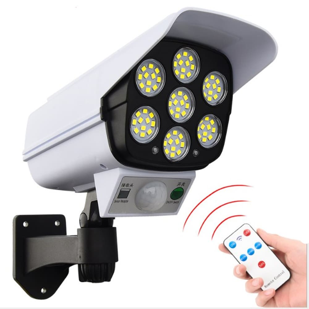 Amazon Surveillance Light Solar Outdoor Lighting Courtyard Lamp Remote Control LED Fake Camera Wall Light Anti-Theft
