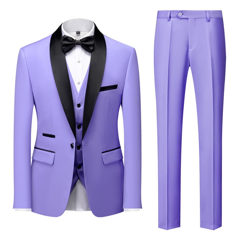 2026 New Cross-border Men's Business Casual Suit Set for Wedding Emcee Formal Wear, Big Size 3-Piece Suit