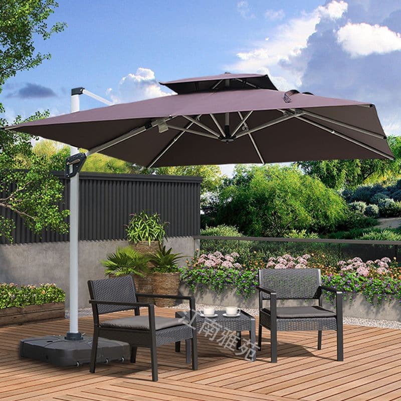 Outdoor Patio Umbrella, Garden Shade Umbrella, Terrace Sunshade, Commercial Roman Umbrella for Villa, Balcony, and Outdoor Market