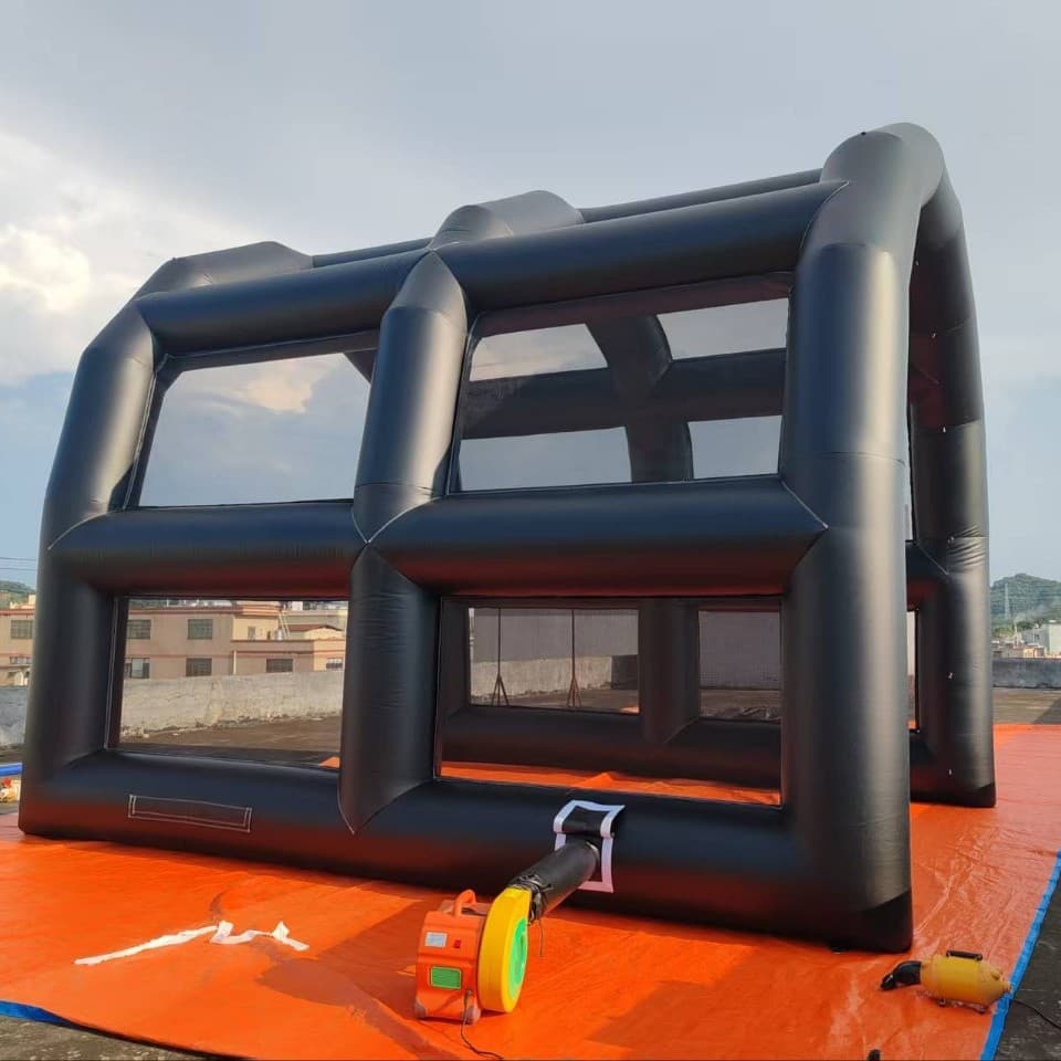 Inflatable Square Tent for Outdoor Camping, Rainproof, Automatic Outdoor Tent, Explorer Inflatable Tent, Black