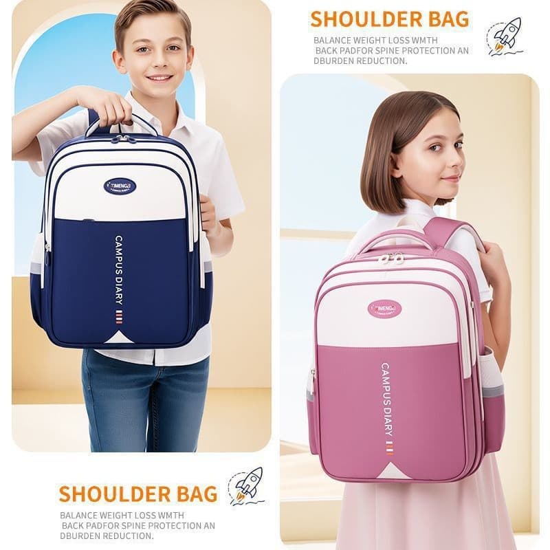 2026 New Style British-Style Large-Capacity Lightweight Schoolbag for Boys and Girls, Primary School Students in Grades 1-3-6, Weight-Reducing Backpack