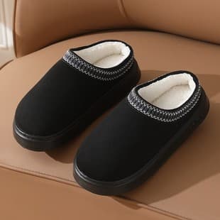 Winter Non-Slip Warm Cotton Slippers for Men and Women Couples Indoor Plush Slippers in Stock