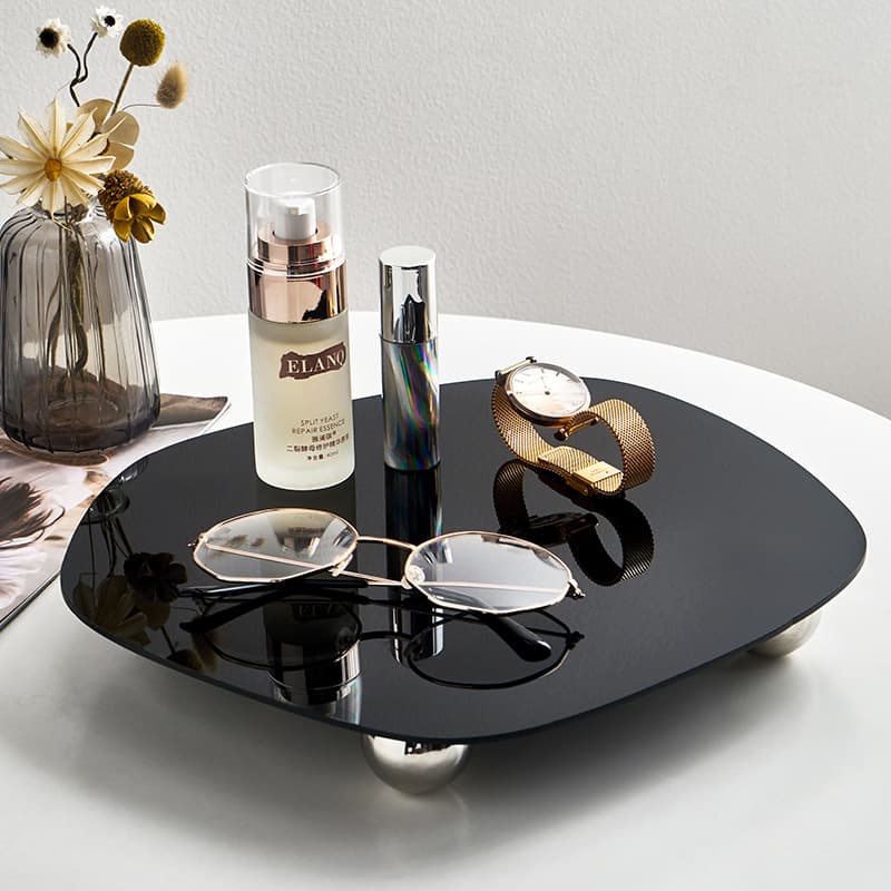 Nordic Light Luxury Irregular Cosmetic Storage Tray, Home Decorative Organizer for Women, Vanity Table Desktop Jewelry Holder, Free Shipping