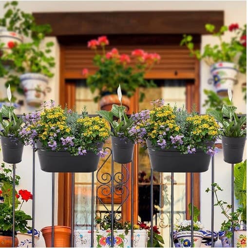 Direct from factory for export orders, iron creative hook flower stand, Nordic indoor green plant floor stand