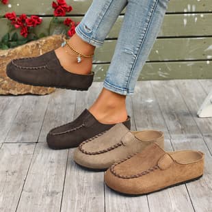Vintage Slip-On Thick Sole Birkenstock Shoes Closed Toe Slippers 2025 New Outdoor Lazy Slippers Birkenstock Half Slippers for Women