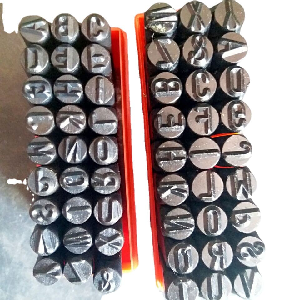 Steel Stamp Letters, Numbers, and English Characters - Metal Stamp Set, Letter and Number Stamps, Steel Number Stamps