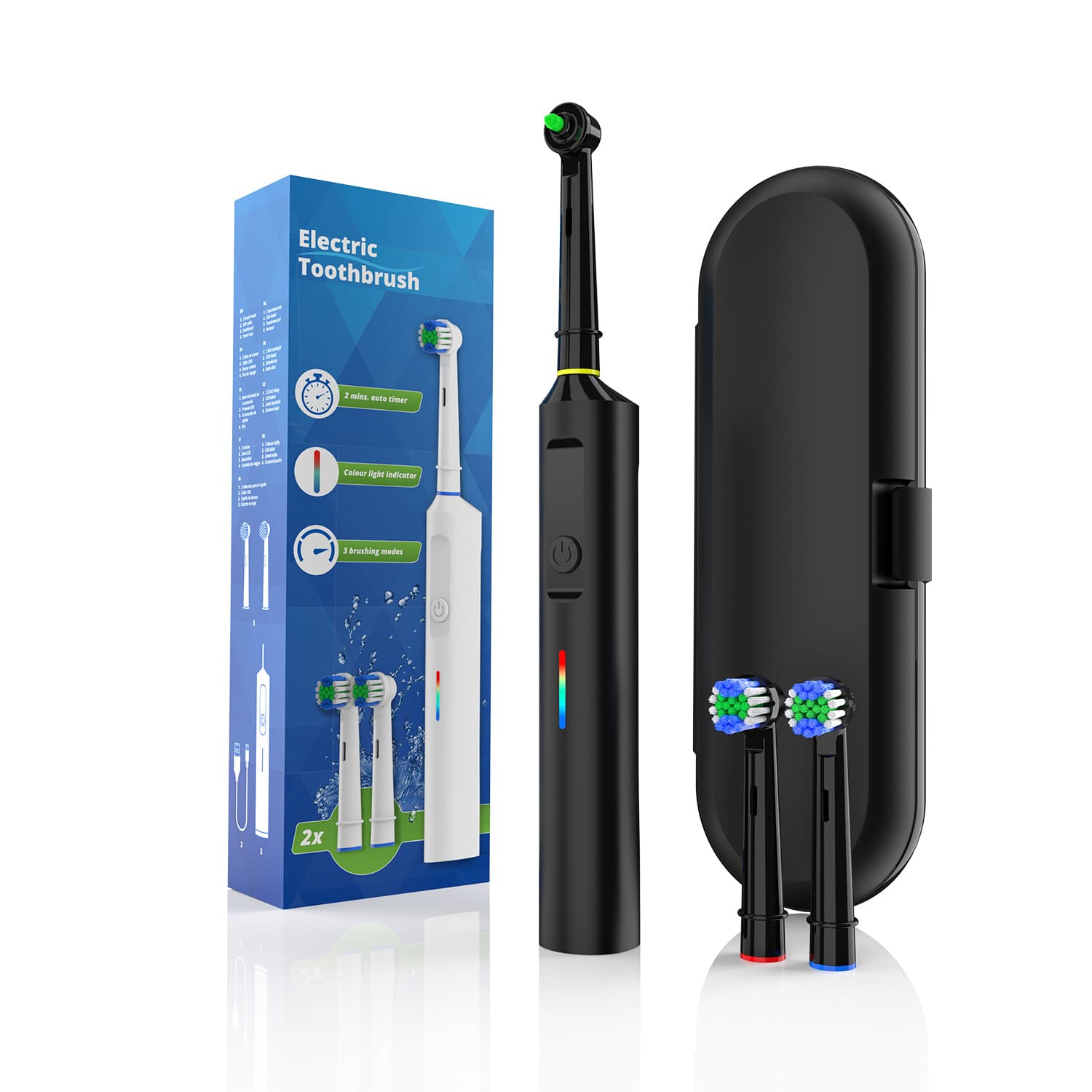 Cross-border Manufacturer Wholesale Adult Interdental Brush Soft Bristle Rotating Electric Toothbrush Rechargeable