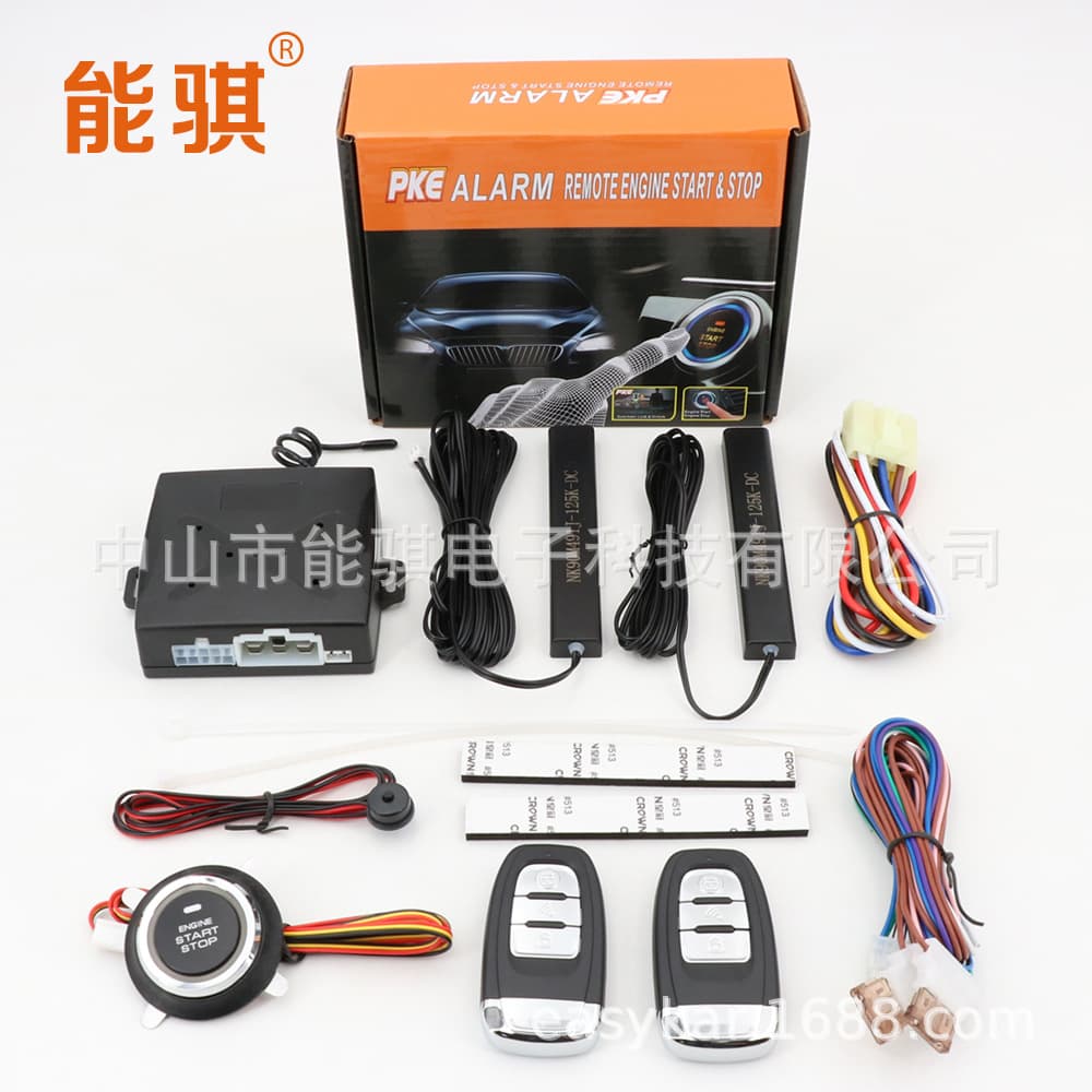 Nengqi Cross-Border 12V Car Remote Control Start, Preheat, Cooling, One-Button PKE Anti-Theft Alarm Car Key
