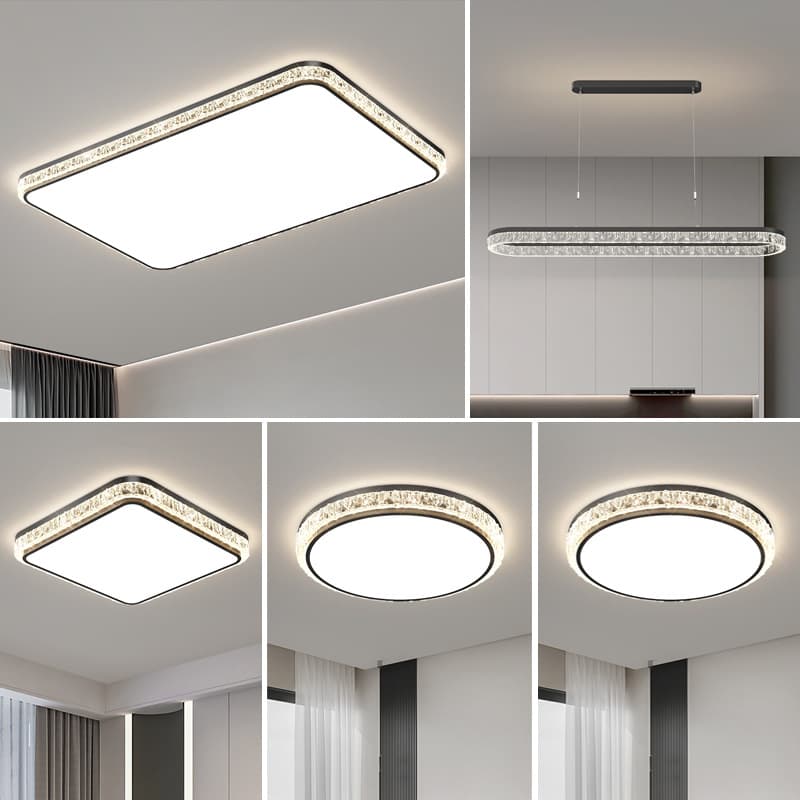 Whole House Lighting Set with Premium Living Room Main Light, Modern Minimalist Eye-Caring Bedroom and Room Ceiling Lamps