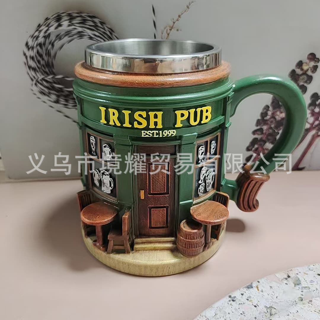 New Cross-Border Irish Pub 3D Mug Irish Bar 3D Mug Resin Coffee Cup Home Decor