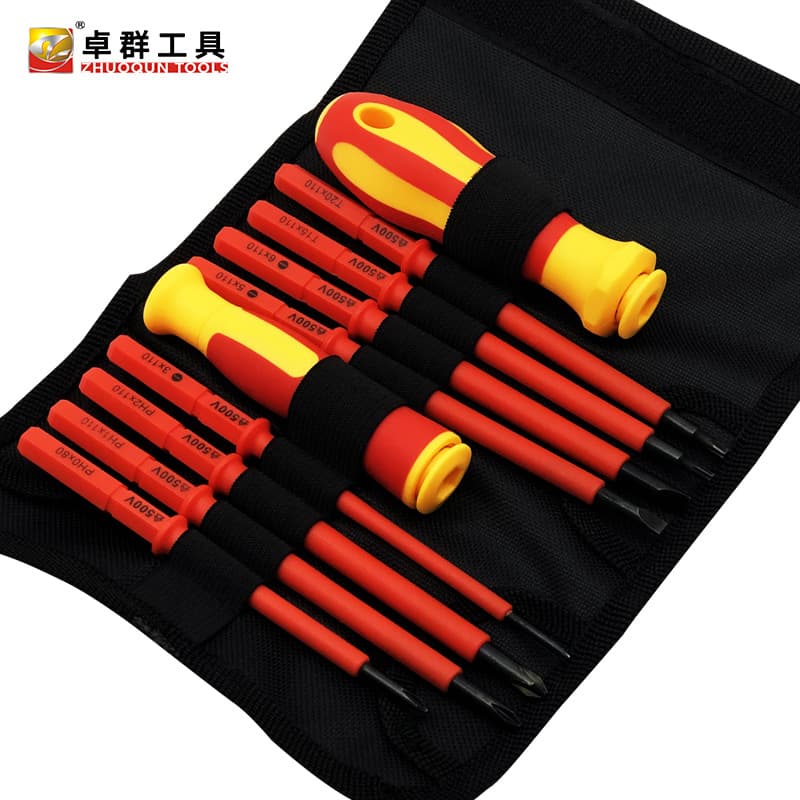 Manual Screwdriver Set 5-Piece Home Repair Hand Tool Kit Magnetic Screwdriver Bits with Storage Case