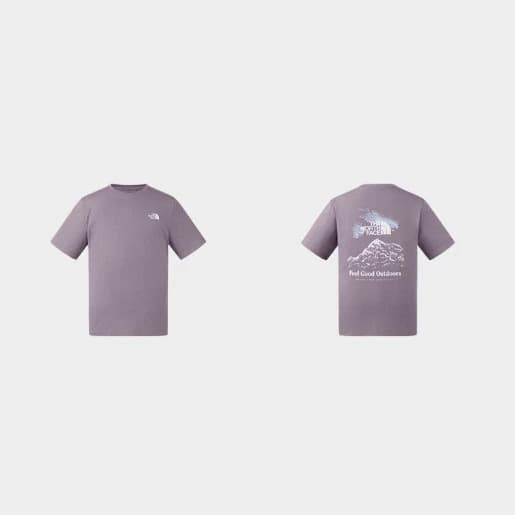 Outdoor casual short-sleeved T-shirts for men and women with the same summer print