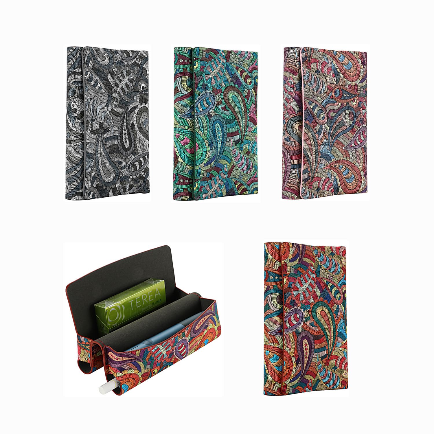 Almond Flower Design Leather Case Storage Bag for Iqo Iluma I One Protective Cover Compatible with Ilum One Luxury Style