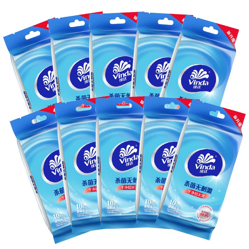 Vida Natural Cleansing + Antibacterial Wipes (Individual) 10 Sheets ------ VW1009