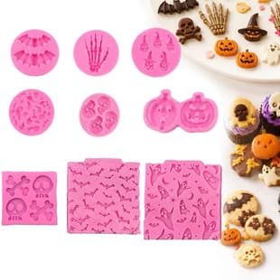 Halloween Series Silicone Mold Handmade DIY Fondant Chocolate Cake Decoration High Temperature Resistant Baking Mold