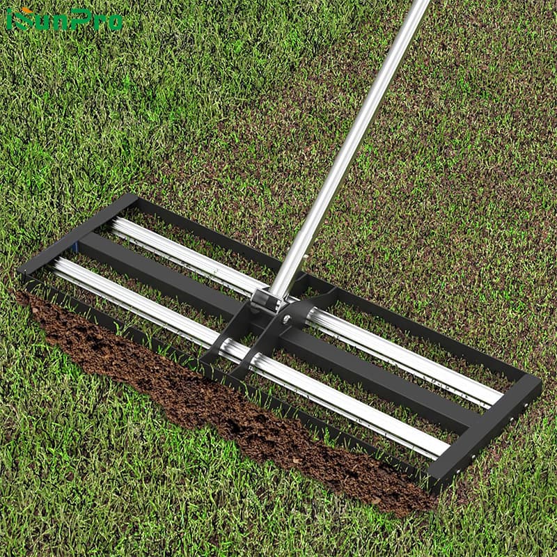 Amazon Cross-Border Roller Lawn Leveling Rake Detachable Stainless Steel Leveling Rake Lawn Leveling Tool