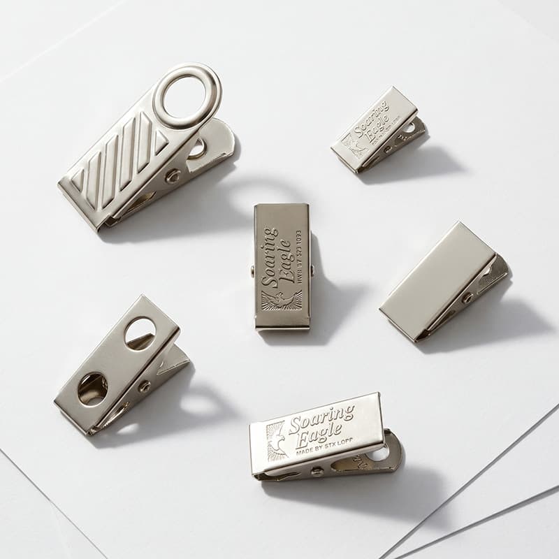 Document holder, work permit badge holder, curtain clip, wholesale metal card holder clip, double hole single hole brand holder
