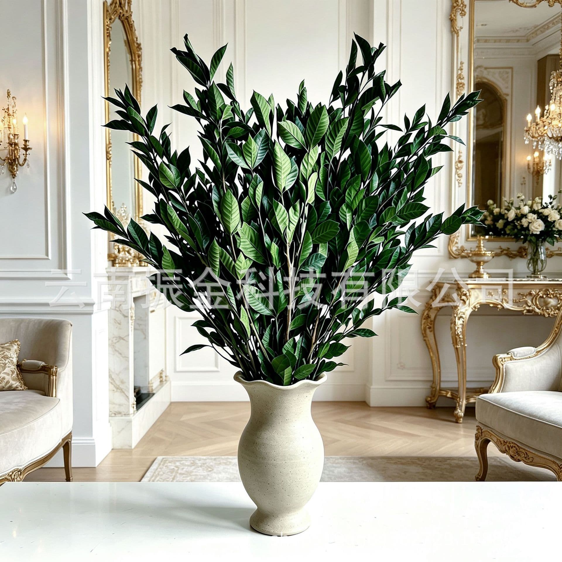 Manufacturer's fresh and immortal gardenia leaves, real flowers, dried osmanthus leaves with leaves, glass cover, flower material, shooting props, flower arrangement