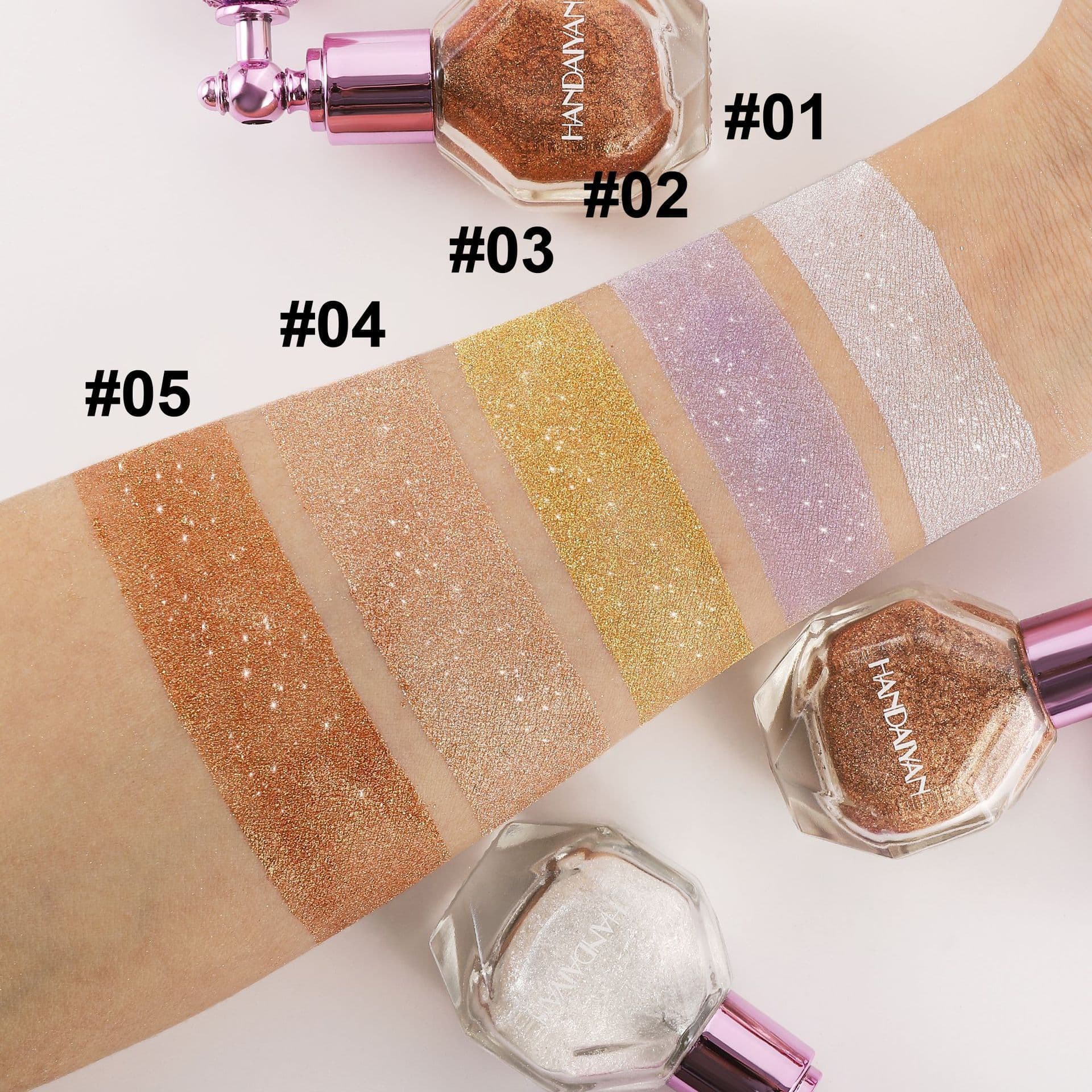 Cross-border Highlighter Spray Body Glitter HANDAIYAN Highlighter Spray Glitter Spray Bottle Highlight Air Cushion Spray Bottle