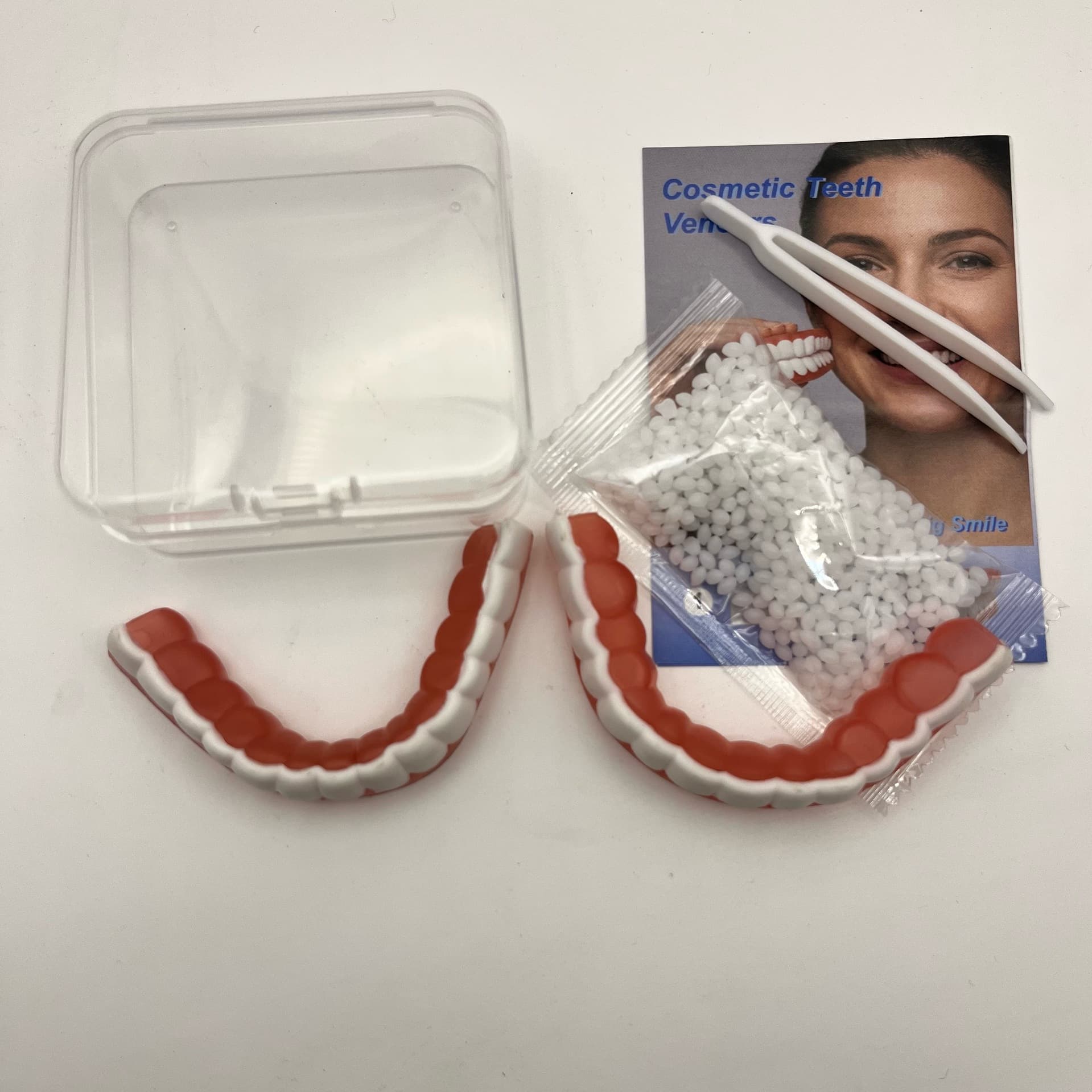 Realistic Denture Braces Teeth Whitening Kit + 10g Teeth Whitening Stickers (New Product)