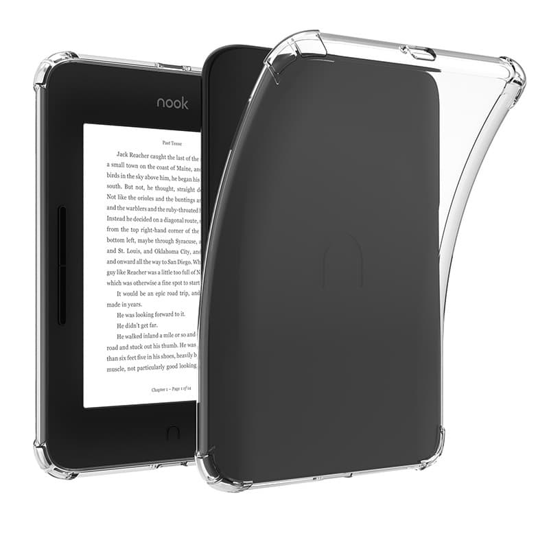 Compatible with Nook Glowlight 3 E-Reader Protective Case, Airbag Drop-Proof Transparent Barnes & Noble TPU Soft Shell