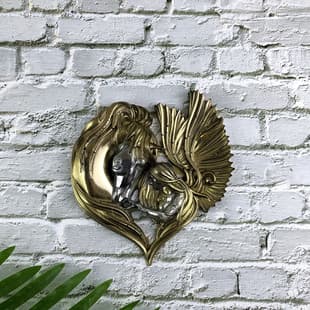 X0540 Semi-3D Horse and Angel Girl Decoration Mold, Wall Hanging DIY Silicone Mold