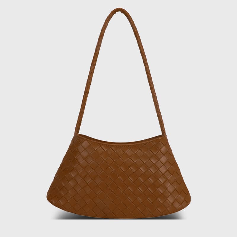 2026 Export Woven Bag Fresh Color-Block Casual Bag Underarm Commute Simple Bag Handbag Shoulder Bag Women