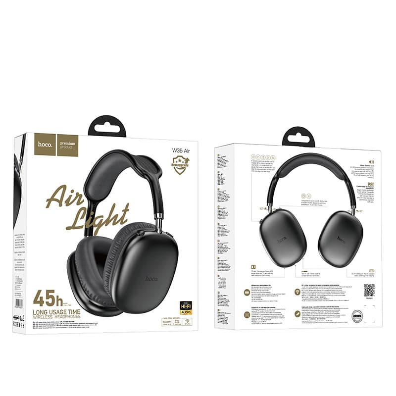 W35 Air Genuine Over-Ear Wireless Bluetooth Headphones for Sports, Running, Gaming, Hi-Fi Audio - Cross-Border