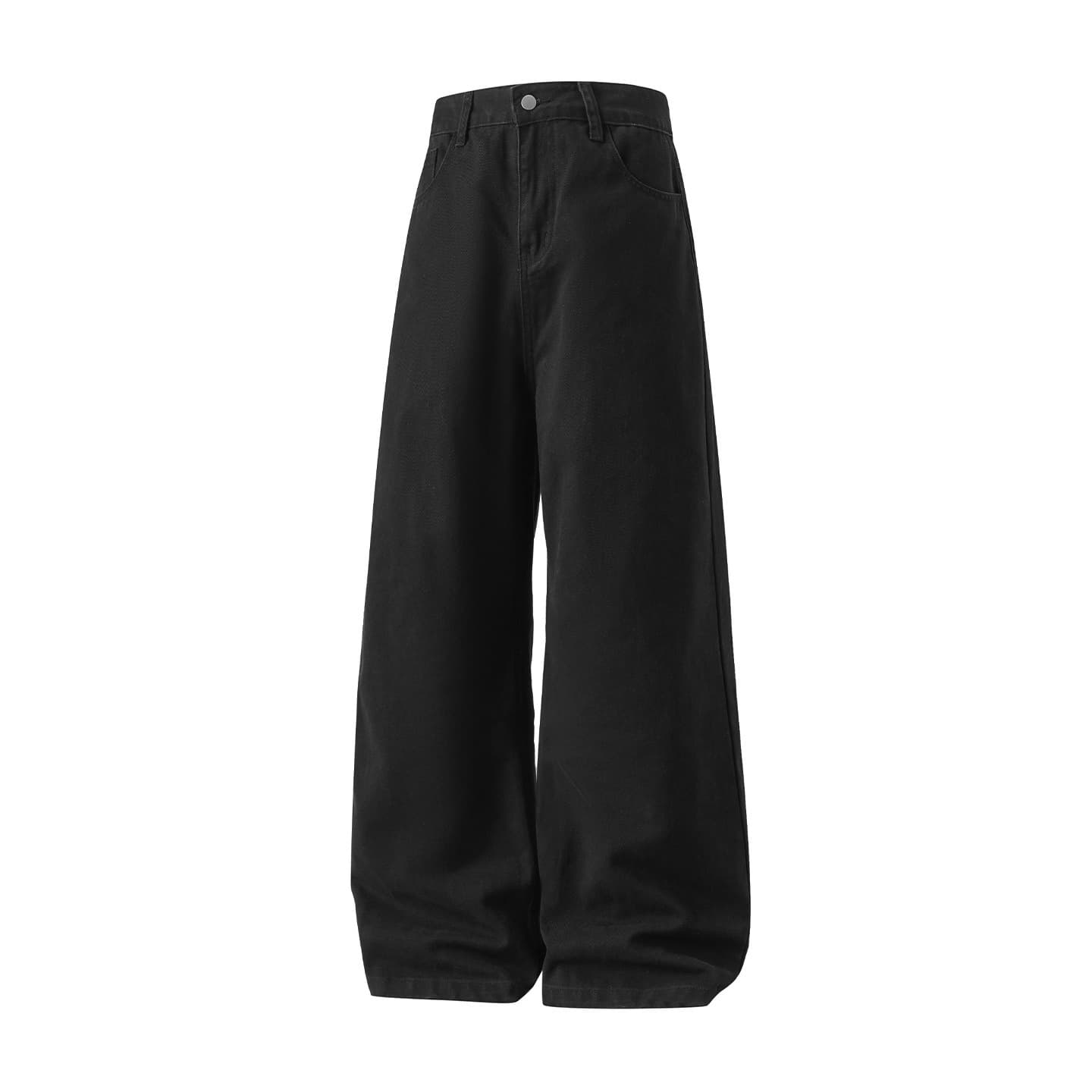 Twill Slightly Loose Straight-Leg Casual Pants for Men, New Fall Style, Textured Pure Cotton, Half-Elastic Waist, Vintage Streetwear Long Pants