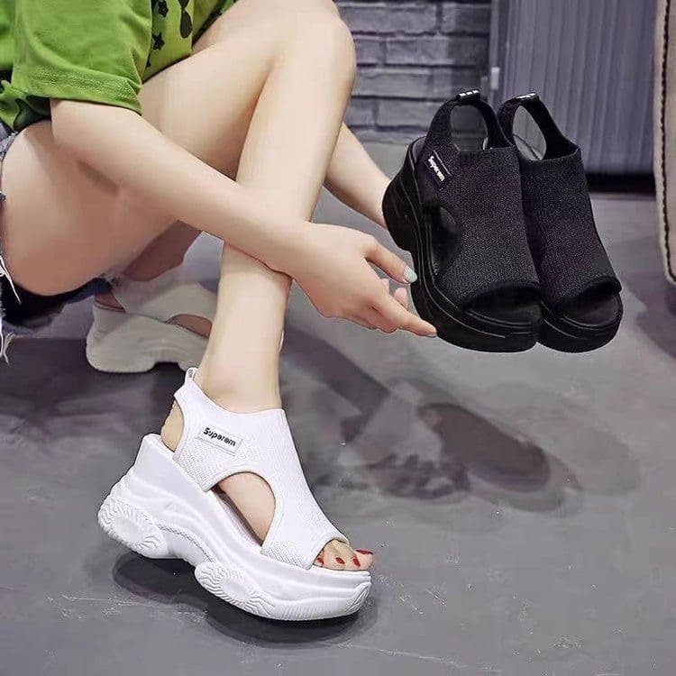 Thick-soled wedge sandals women's high-heeled Rome 2026 new summer sponge cake Korean style comfortable fish mouth increased beach shoes