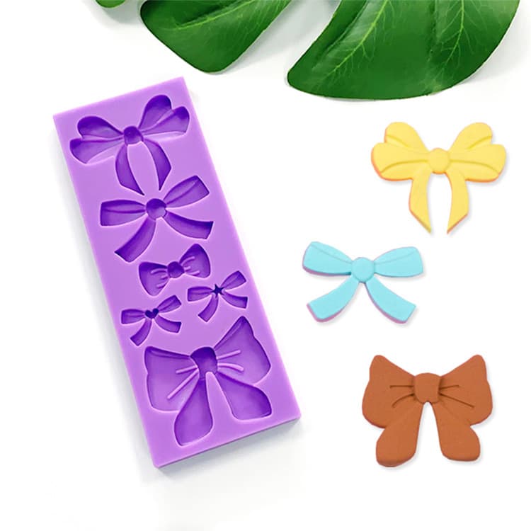 Cake Mold - Various Bow Tie Shapes Baking Cake Decoration Tool, Ultra-Light Clay Grinding Tool, Silicone