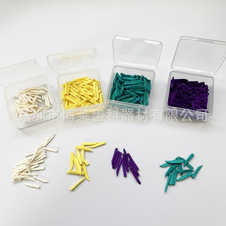 Dental Disposable Wooden Wedges - 100-Pack Wooden Interdental Wedges