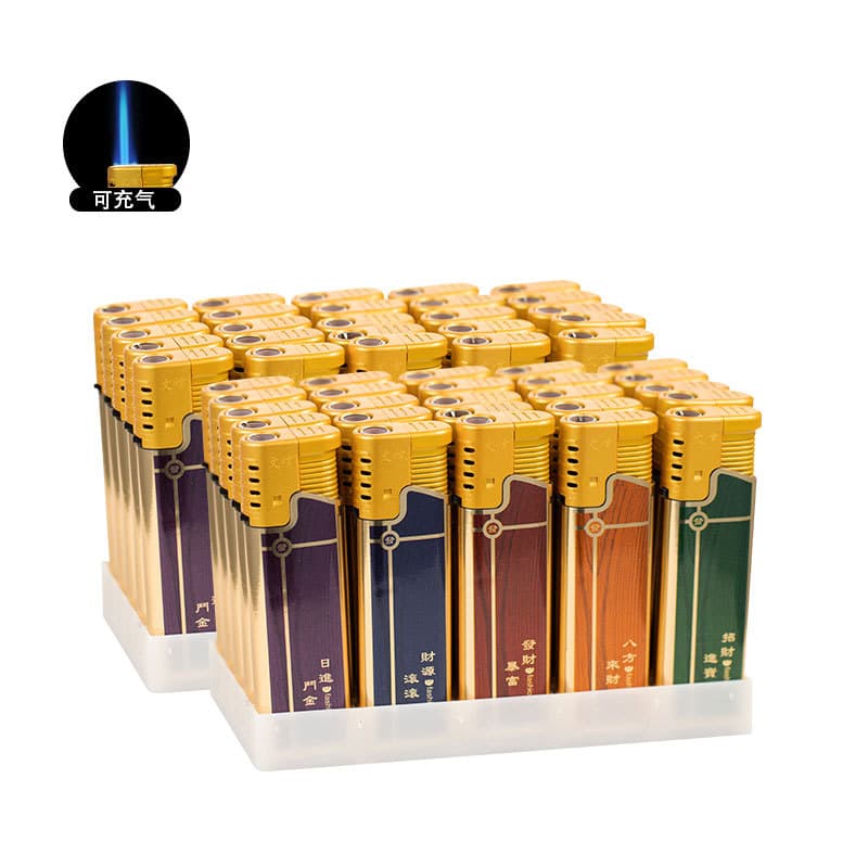 Wenxin 279 Direct-Impact Windproof Lighter Blue Flame High-Power Windproof Lighter Disposable Lighter Wholesale