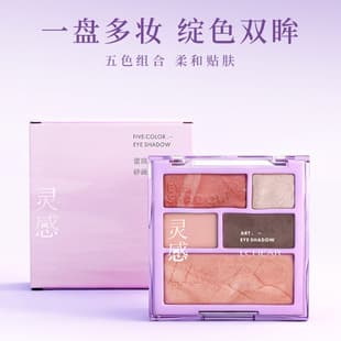 Leiqi Atmosphere Eyeshadow and Face Palette, Not Easy to Create Dust, Low-Saturation Eyeshadow, Blush, Highlighter, Multi-Use Contour Palette