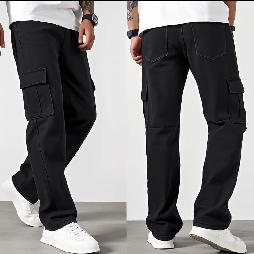 Cross-border Southeast Asia foreign trade multi-pocket workwear casual jeans men's spring and summer new loose straight pants wholesale