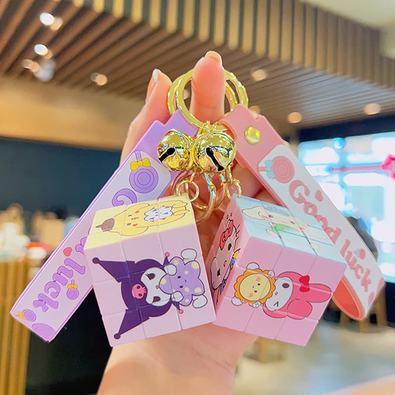Cartoon Sanli Ou Rubik's Cube Creative Keychain Wholesale Kurome Bag Pendant Doll Cute Keychain Gift
