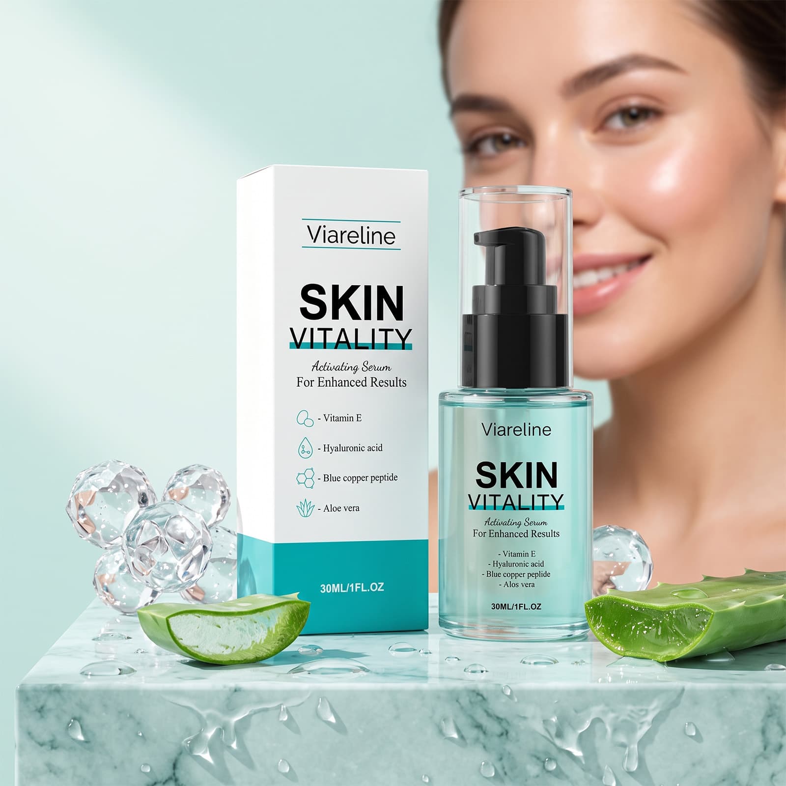 VIARELINE Moisturizing Essence Gentle care for skin, moisturized, radiant, soft and smooth daily skin care essence