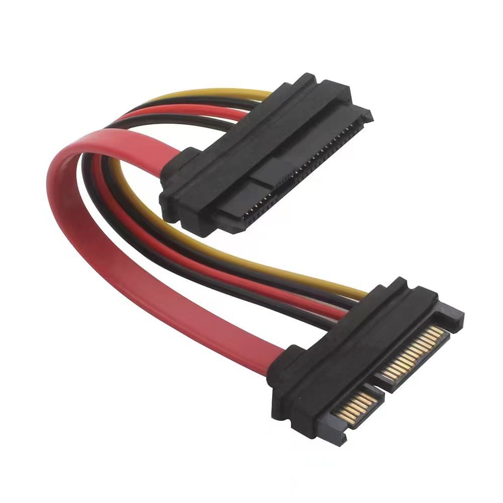SFF-8482 SAS 29-pin Hard Drive Cable SATA 7+15 Male to SAS 29-pin Female Data Power Cable
