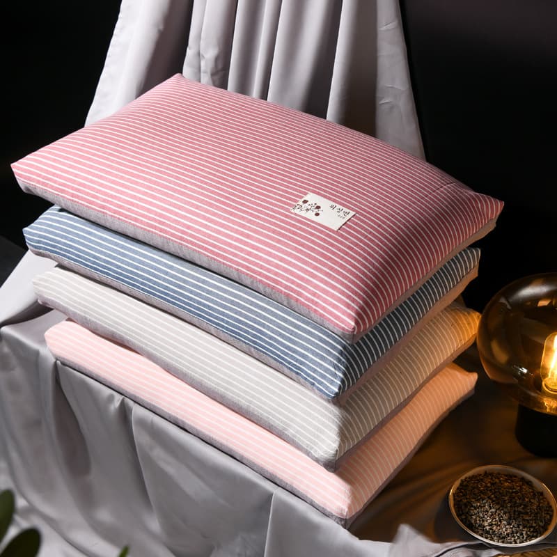 Wholesale washed cotton pure pillow set with buckwheat pillowcore covers for buckwheat hulls.