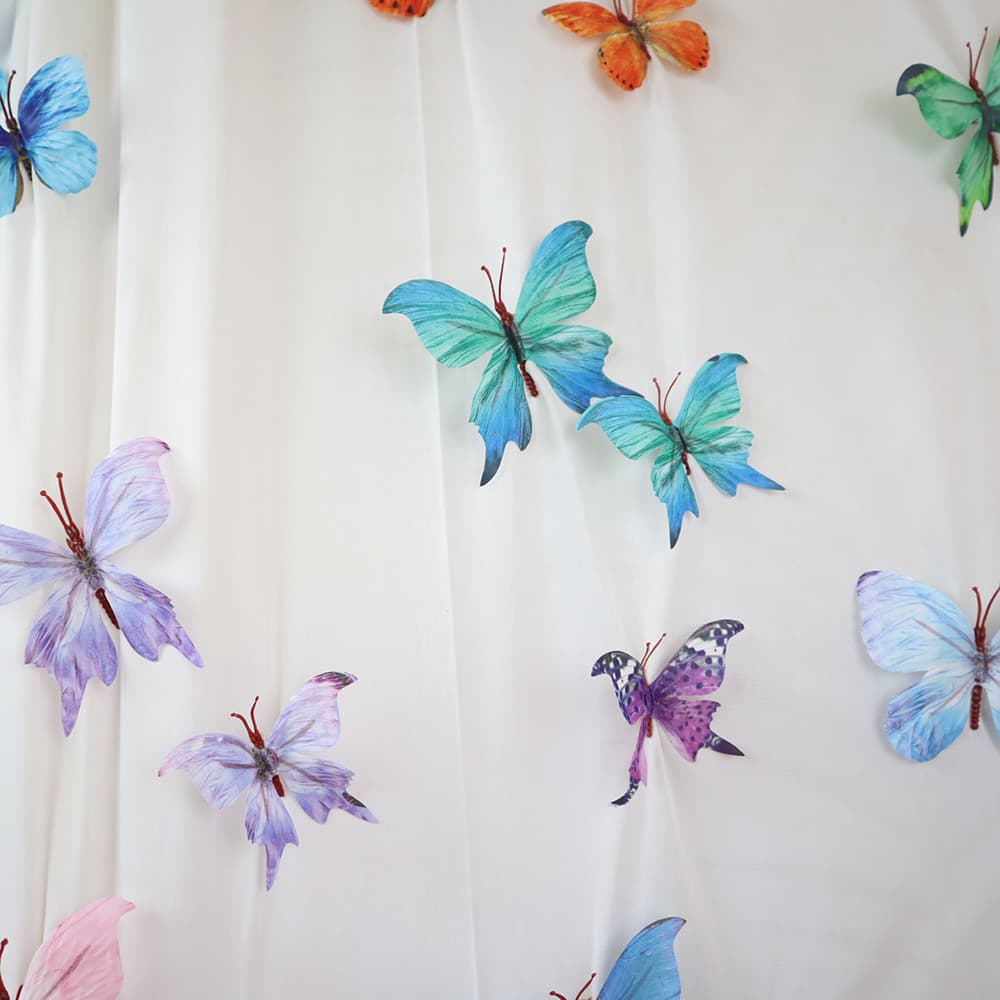 Miniature artificial butterflies, colorful butterfly wall decorations, wedding aisle decorations, floral ornaments, silk fabric fake butterflies wholesale.