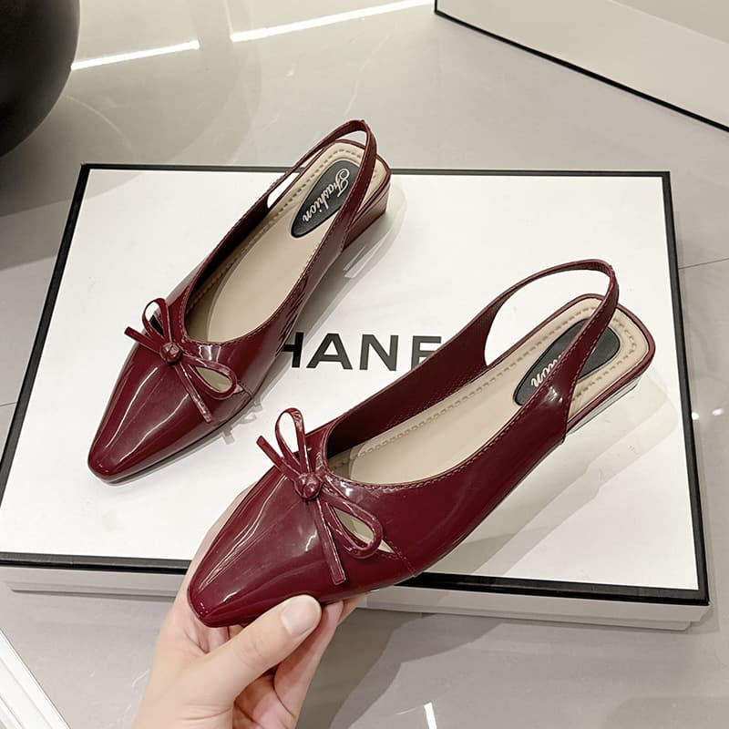 2026 New Pointed Toe High Heel Sandals Women Versatile Mary Jane Chunky Heel Sandals Backless Shallow Mouth Fashion Outdoor Sandals