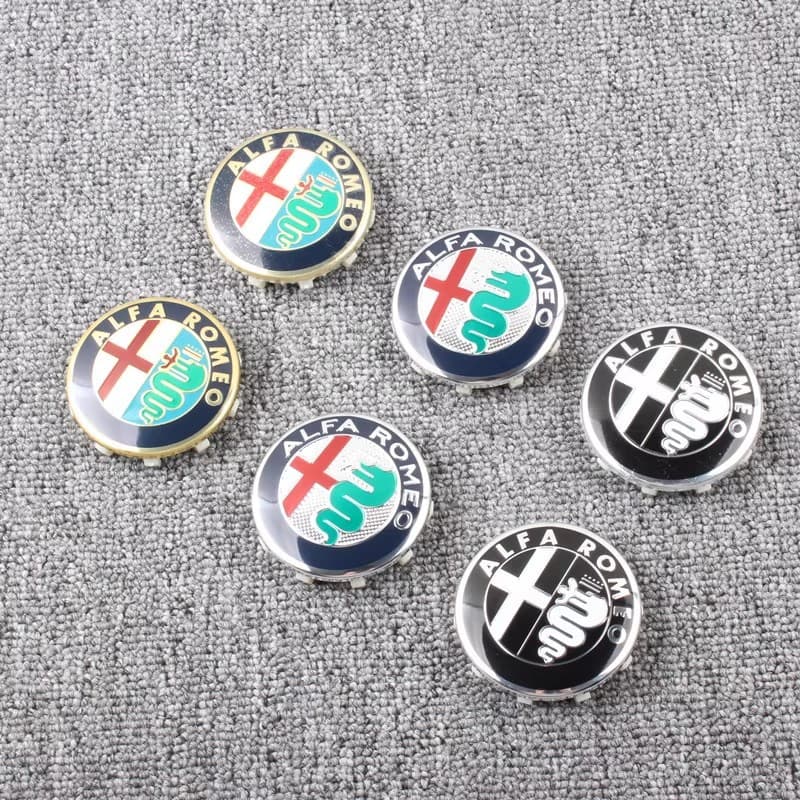 For Alfa Romeo Giulia Stelvio Wheel Hub Cap Modification Tire Center Logo 60mm
