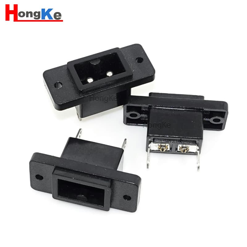 Square Hole Two-Pin B-Type Figure-8 Power Socket AC007, 35*15mm Car Refrigerator Socket Interface
