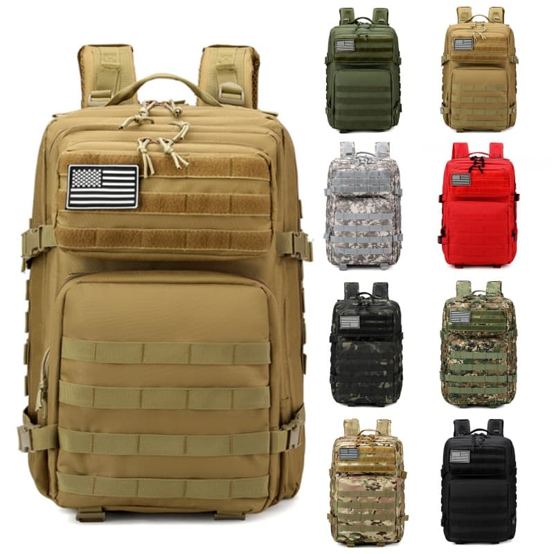 Cross-border outdoor military training camouflage tactical backpack outdoor travel camping waterproof sports large capacity camouflage backpack