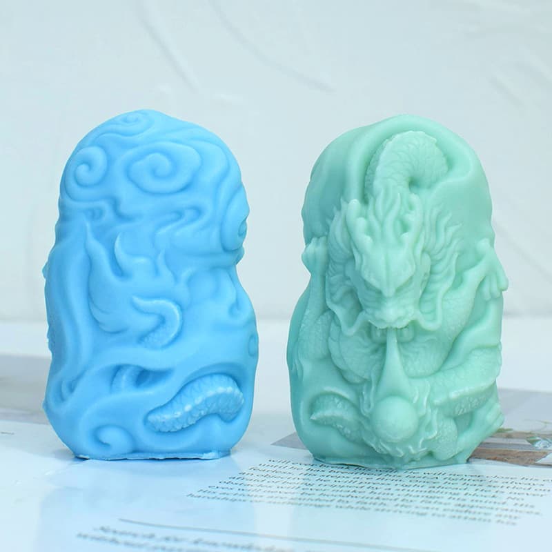 Sweet honey new three-dimensional fire dragon spit beads relief silicone mold diy aromatherapy candle diffuser gypsum