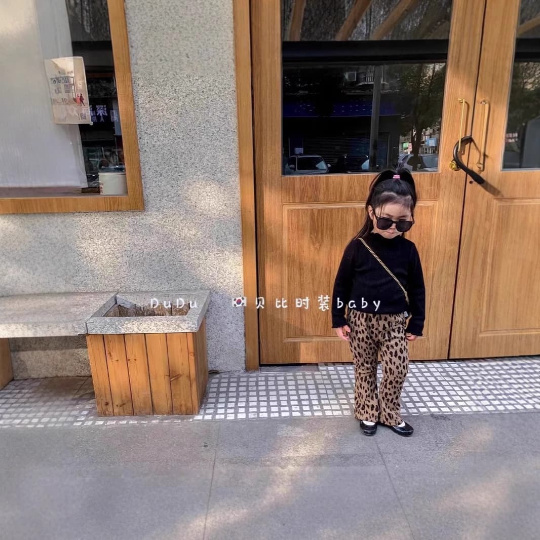 2025 Korean Style Fashionable Children's Pants Autumn/Winter New Girls' Flare Pants, Baby Girls' Long Trousers